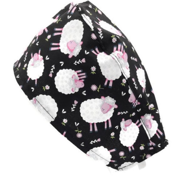 White Sheep Farm Animal Surgical Scrub Cap - Picture 1 of 5